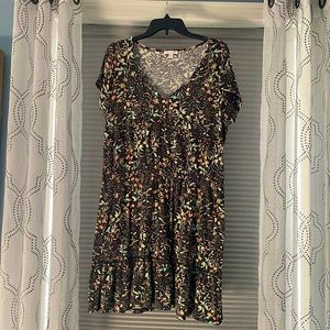 Lauren Conrad Soft Floral Short Sleeve Dress